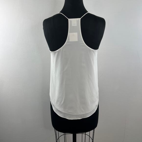 Club Monaco Off White Brett Tank Silk Sweetheart Spaghetti Strap X-Small XS NEW - Picture 3 of 7